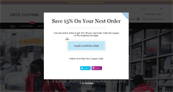 Desktop Screenshot of criticclothing.com